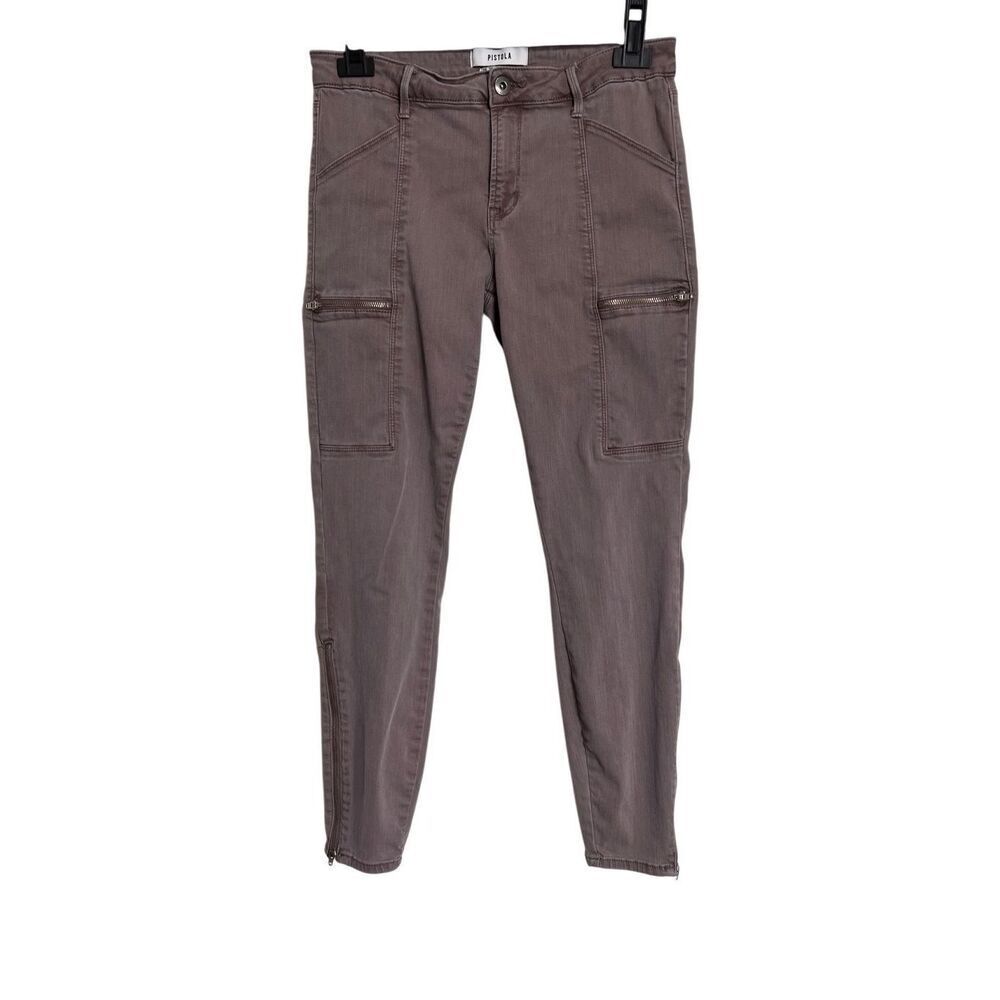 Pistola Pants Womens Size 29 Light Purple Hannah Cargo Skinny Zip Ankle Stretch